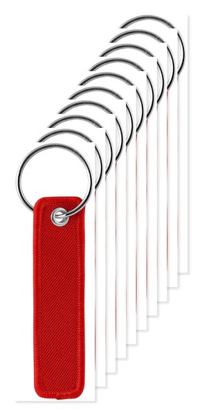 Pack de 10 Goya 50700 - Llavero textil alargado de poliéster 100% SILBÓN