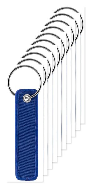 Pack de 10 Goya 50700 - Llavero textil alargado de poliéster 100% SILBÓN