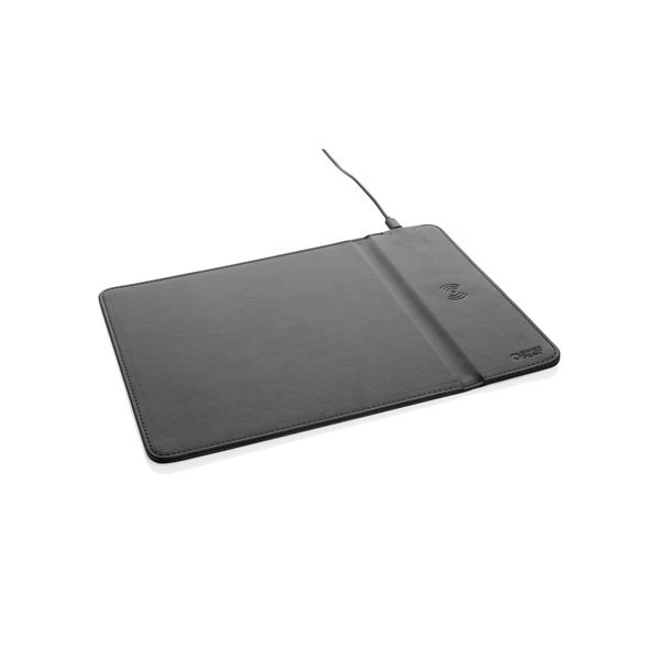 Swiss Peak P300.24 - Swiss Peak RCS recycled PU 10W wireless charging mousepad