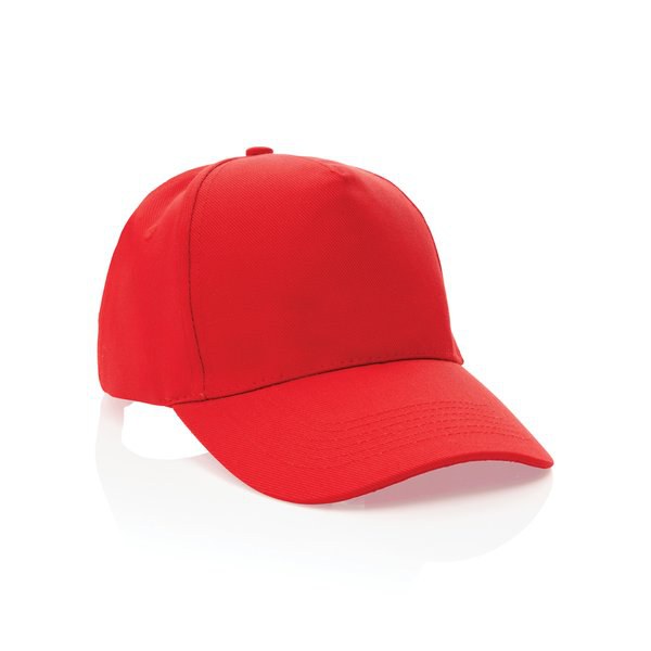 XD Collection P453.31 - Gorra Impact de 5 paneles de algodón reciclado de 280 g con trazador AWARE™