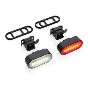 XD Collection P513.84 - Set de luces para bicicleta Lumino RCS de plástico reciclado recargables por USB