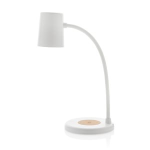XD Collection P514.03 - Zenara RCS recycled plastic and cork 15W wireless desk lamp