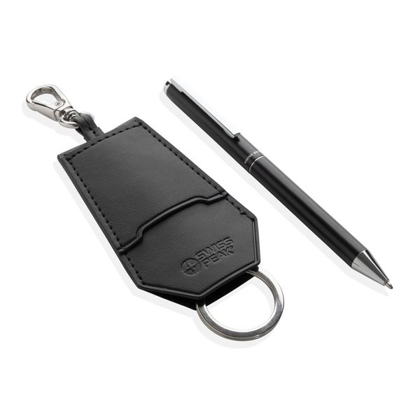 Swiss Peak P820.97 - SP Tula RCS certified recycled PU key holder and pen set