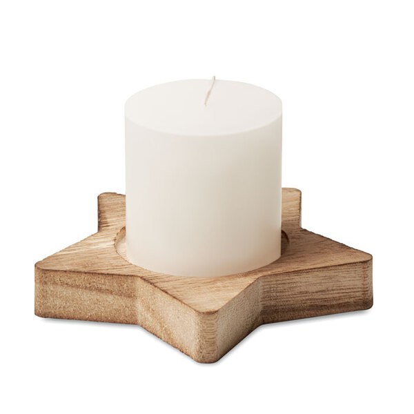 LOTUS Porta velas madera