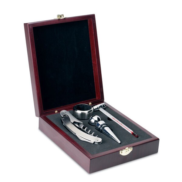 PREMIUM Set vino en caja de madera - GiftRetail IT2658