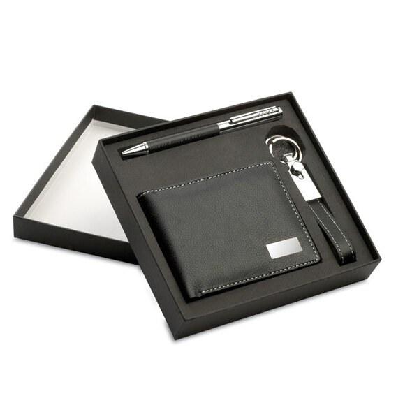 ELEGANCI Set de Regalo Elegante con Bolígrafo y Billetera - GiftRetail KC7109