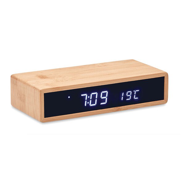 MORO Wireless charger in bamboo - GiftRetail MO6139
