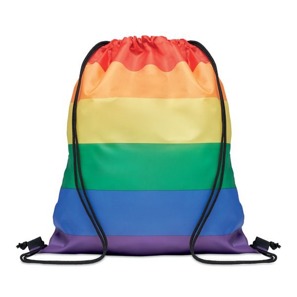 BOW Bolsa cuerdas rainbow de RPET - GiftRetail MO6436