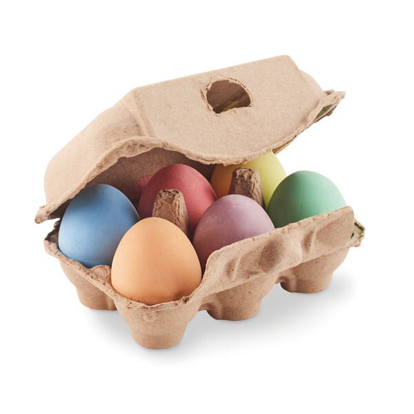 TAMAGO Set 6 tizas en forma de huevo - GiftRetail MO6479