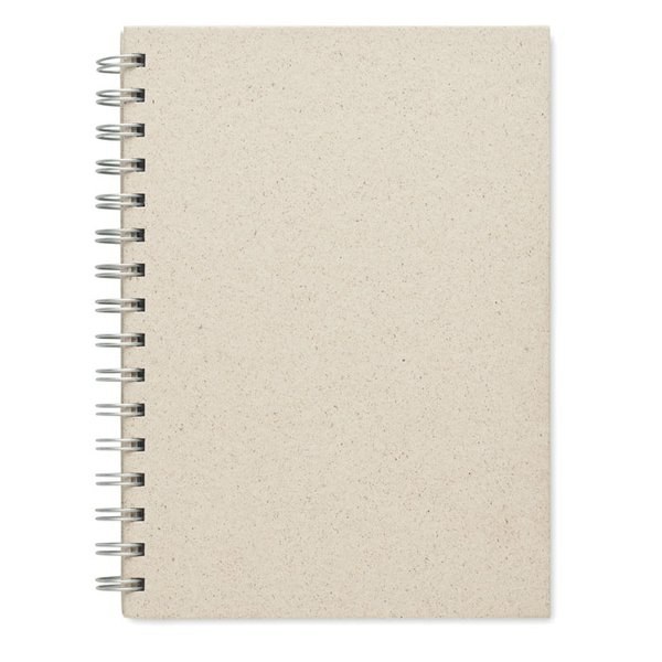 GRASS BOOK Libreta anillas A5 papel hierba - GiftRetail MO6541