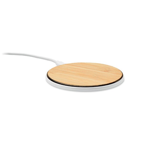 DESPAD + Cargador inalámbrico 10W bambú - GiftRetail MO6563