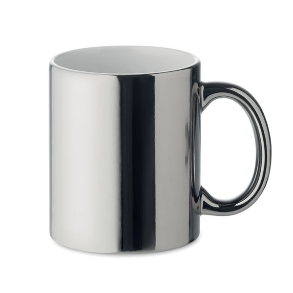HOLLY Taza cerámica metálica 300 ml - GiftRetail MO6607