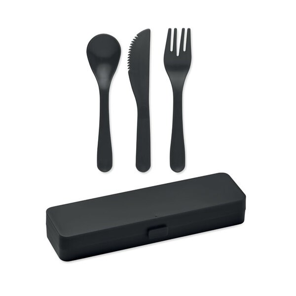 RIGATA Eco-Friendly Portable Reusable Cutlery Set with Case - GiftRetail MO6661