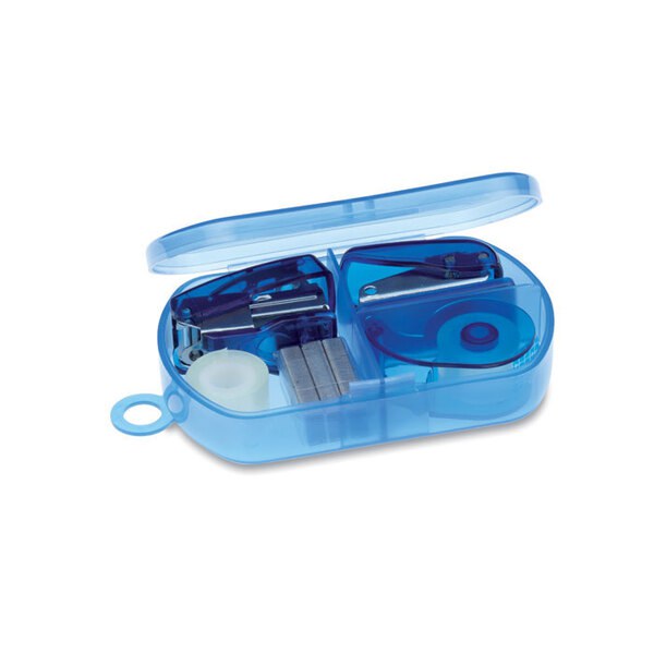 BUROBOX Set papeleria en caja plástico - GiftRetail MO7623