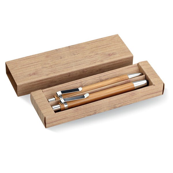 BAMBOOSET Set de bolígrafo y lápiz - GiftRetail MO8111