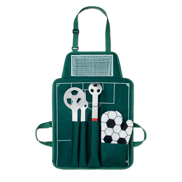 DONAU BALLY Set Barbacoa y Delantal Futbol - GiftRetail MO9223