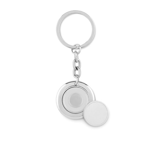 FLAT RING Llavero redondo con token - GiftRetail MO9289