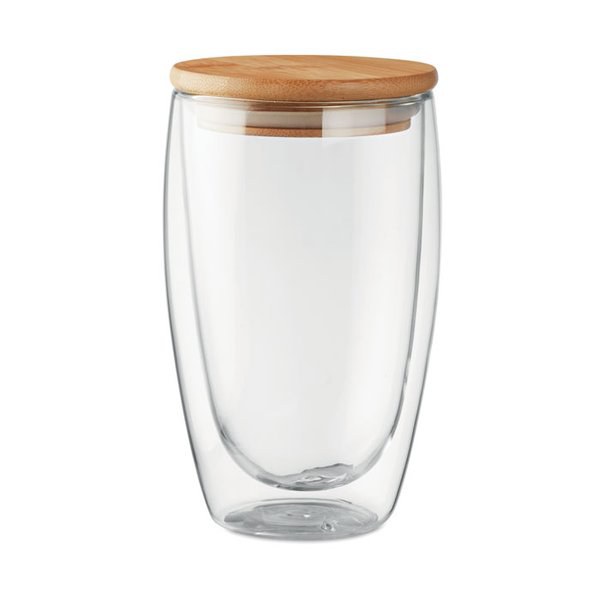 TIRANA LARGE Vaso cristal doble capa 450 ml - GiftRetail MO9721