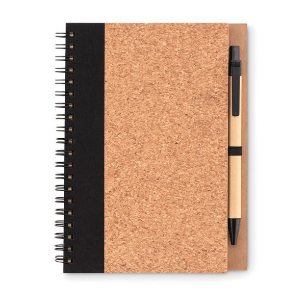 SONORA PLUSCORK Libreta con bolígrafo tapa corc - GiftRetail MO9859