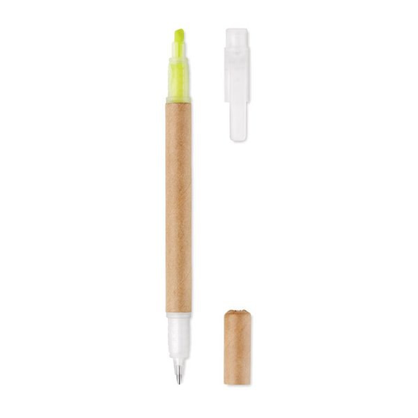 DUO PAPER 2 en 1 boligrafo y marcador - GiftRetail MO9895