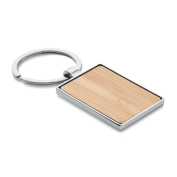 BENDIGO Llavero rectangular y bambú - GiftRetail MO9961