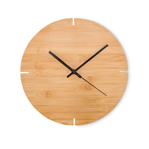 ESFERE Reloj redondo pared de bambú - GiftRetail MO6792