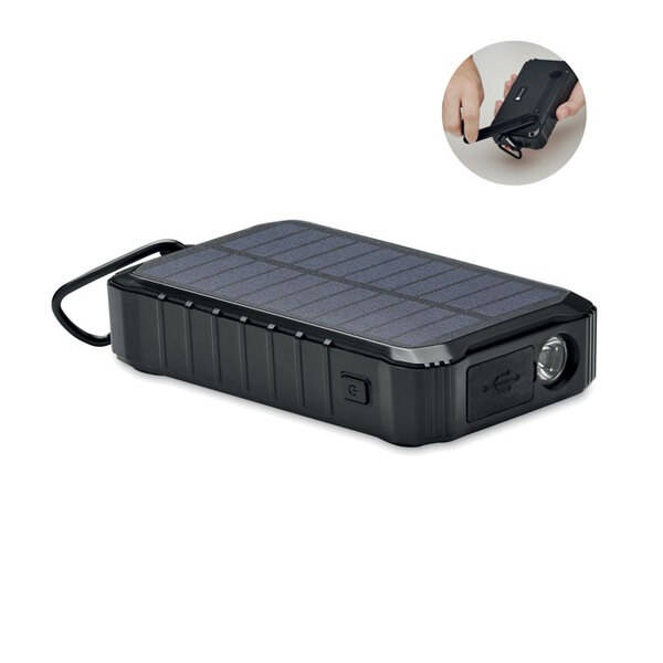 DYA Cargador solar dinamo 8000 mAh - GiftRetail MO6841