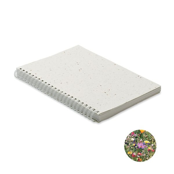 SEED RING Libreta A5 tapas de semillas - GiftRetail MO2083