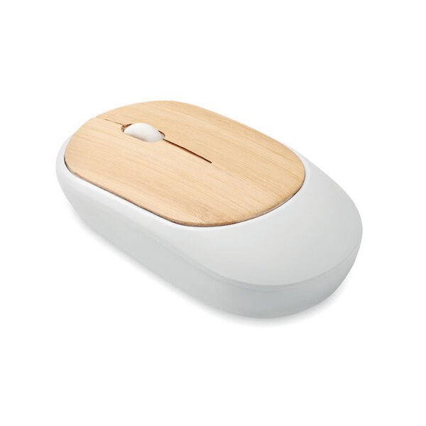 CURVY BAM Eco-Friendly Bamboo Wireless Mouse with Recycled ABS