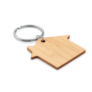 HOUSEBOO Llavero de bambú con forma de c - GiftRetail MO6979