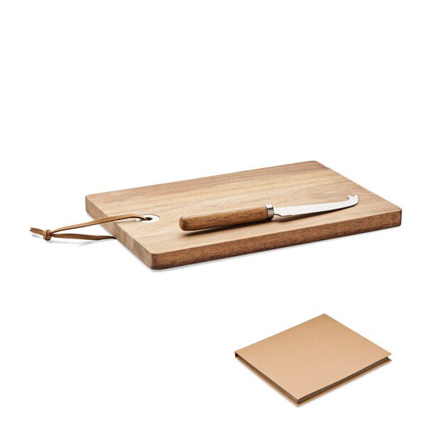 OSTUR LARGE Set tabla quesos de acacia - GiftRetail MO6984