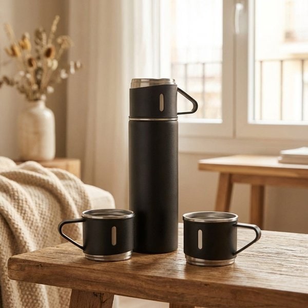 SHARM Set botella y taza doble pared - GiftRetail MO2116
