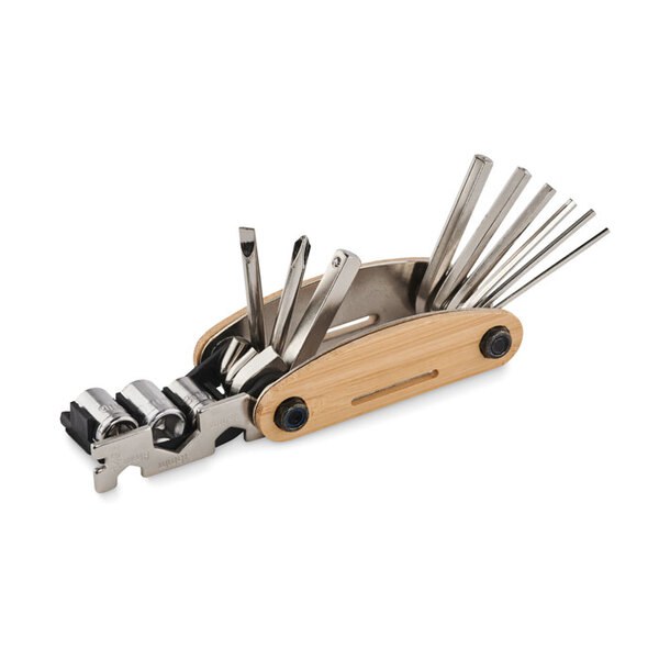 MANO Multiherramienta acero y bambú - GiftRetail MO2139