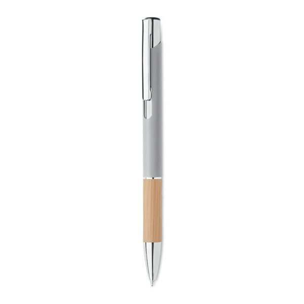 SPARTA Elegant Aluminium Pen with Bamboo Grip and Blue Ink - GiftRetail MO2159