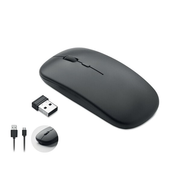 CURVY C Ratón óptico recargable ABS - GiftRetail MO2222