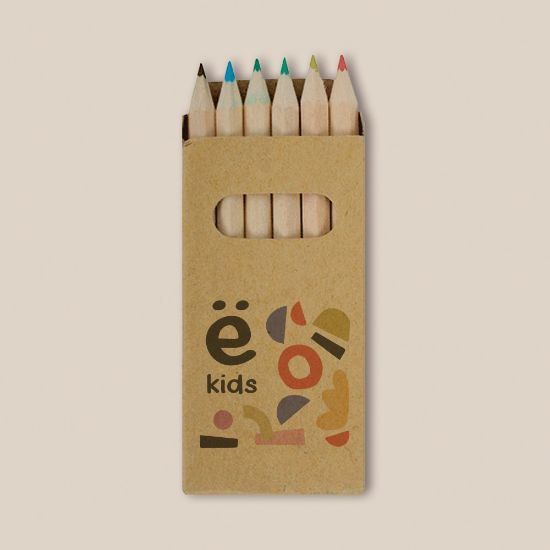 Goya 30077 - Set de 6 lápices de colores en caja Kraft KRAFT