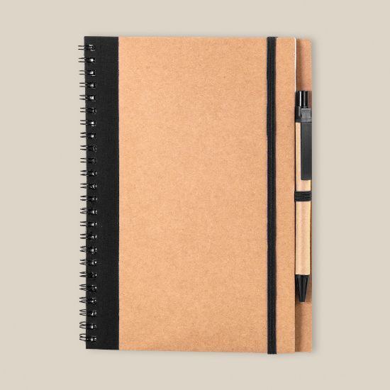 Goya 30108 - Cuaderno A5 de cartón con elástico y bolígrafo RECIKLA