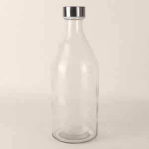 Goya 39523 - Botella de vidrio con tapa acero inoxidable 1L MINERAL