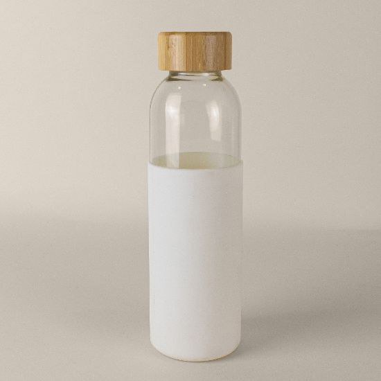 Goya 50019 - Botella de vidrio con tapa de bambú 500 ml GIN