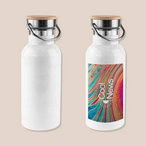 Goya 50655 - Botella Acero Inoxidable 500ml Tapa Bambú MILKY