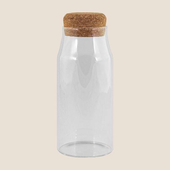 Goya 52019 - Botella de Borosilicato con Tapón de Corcho LUCENT