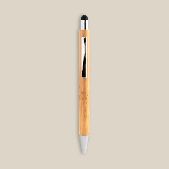 Bolígrafo Ecológico Bambú con Stylus y Clip GAZE