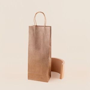 Goya 53566 - Bolsa de Papel Kraft para Vino con Asa Torcida y Certificado FSC IRTHE