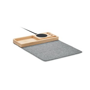 PANDU Cargador inalámbrico bambú 15W - GiftRetail MO2281