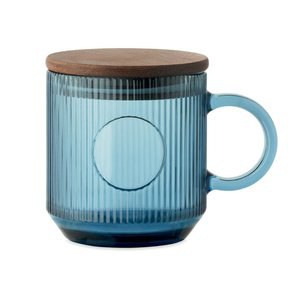 VITRIO MUG Taza de vidrio acanalado 300ml - GiftRetail MO2752
