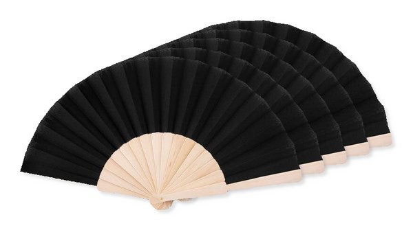 Pack de 5 GiftRetail MO9532 - FANNY WOOD Abanico madera