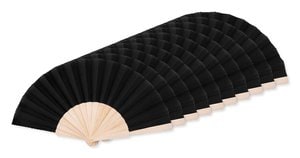 Pack de 10 GiftRetail MO9532 - FANNY WOOD Abanico madera