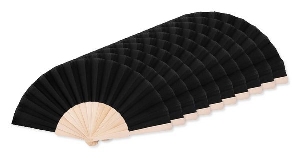 Pack de 10 GiftRetail MO9532 - FANNY WOOD Abanico madera