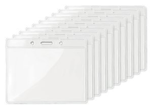 Pack de 100 GiftRetail MO8599 - BADGY Badgy transparente insignia 10cmx8cm