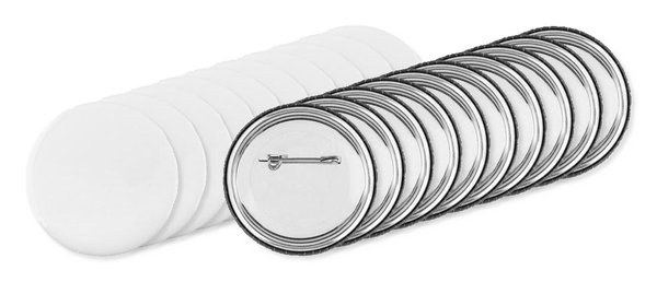Pack de 100 GiftRetail MO9330 - PIN Botón Personalizable con Inlay de Papel